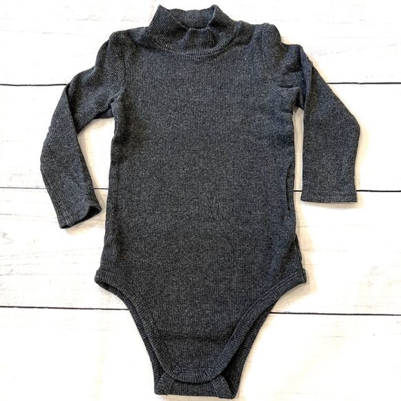 Lil Legs Bundle Of 2 Ribbed Mockneck Onesies - Picture 2 of 12